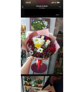 GÜL PAPATYA KARIŞIK BUKET